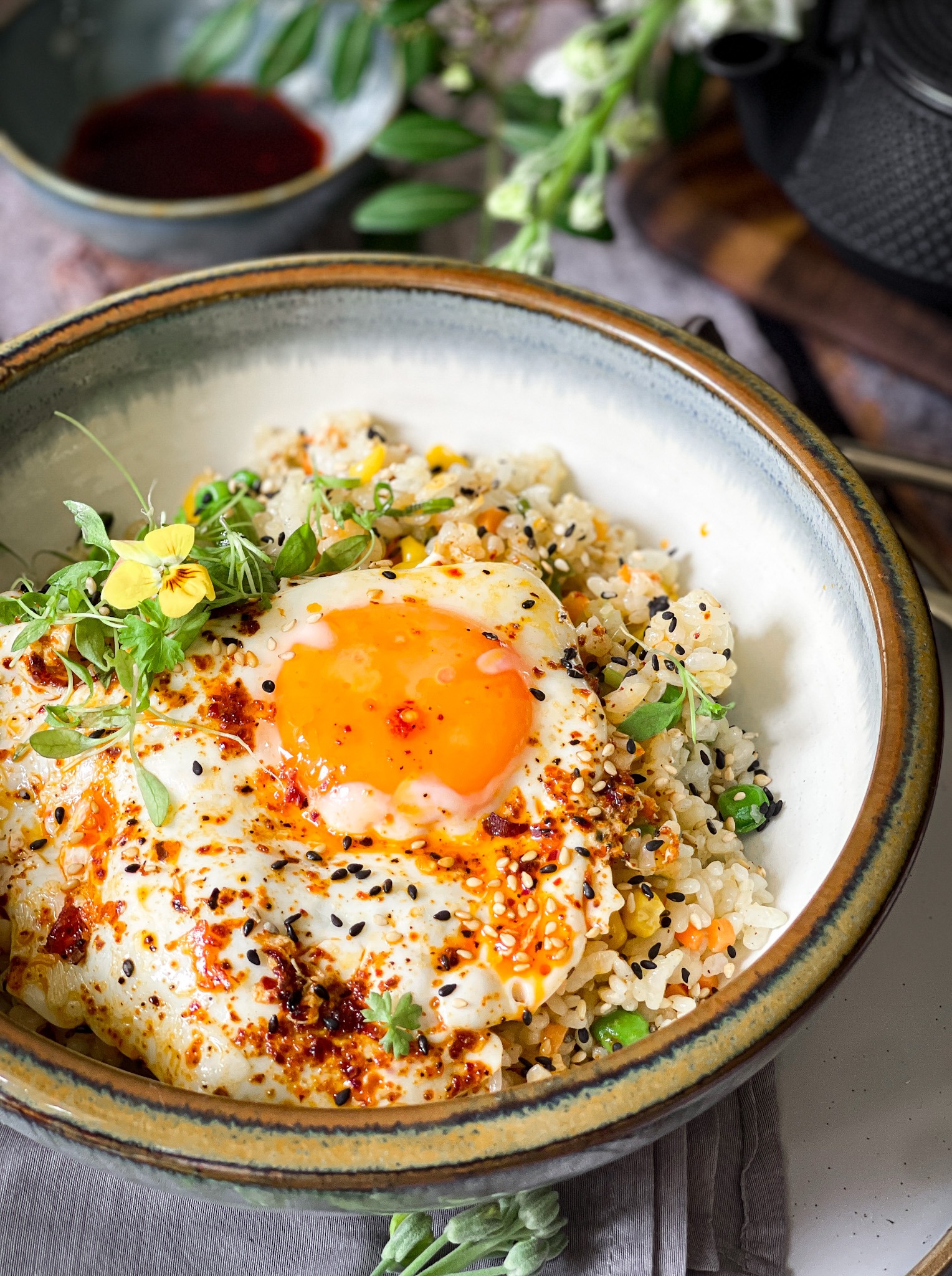 Easy Japanese Chahan Rice with Egg | Poetry of Spices