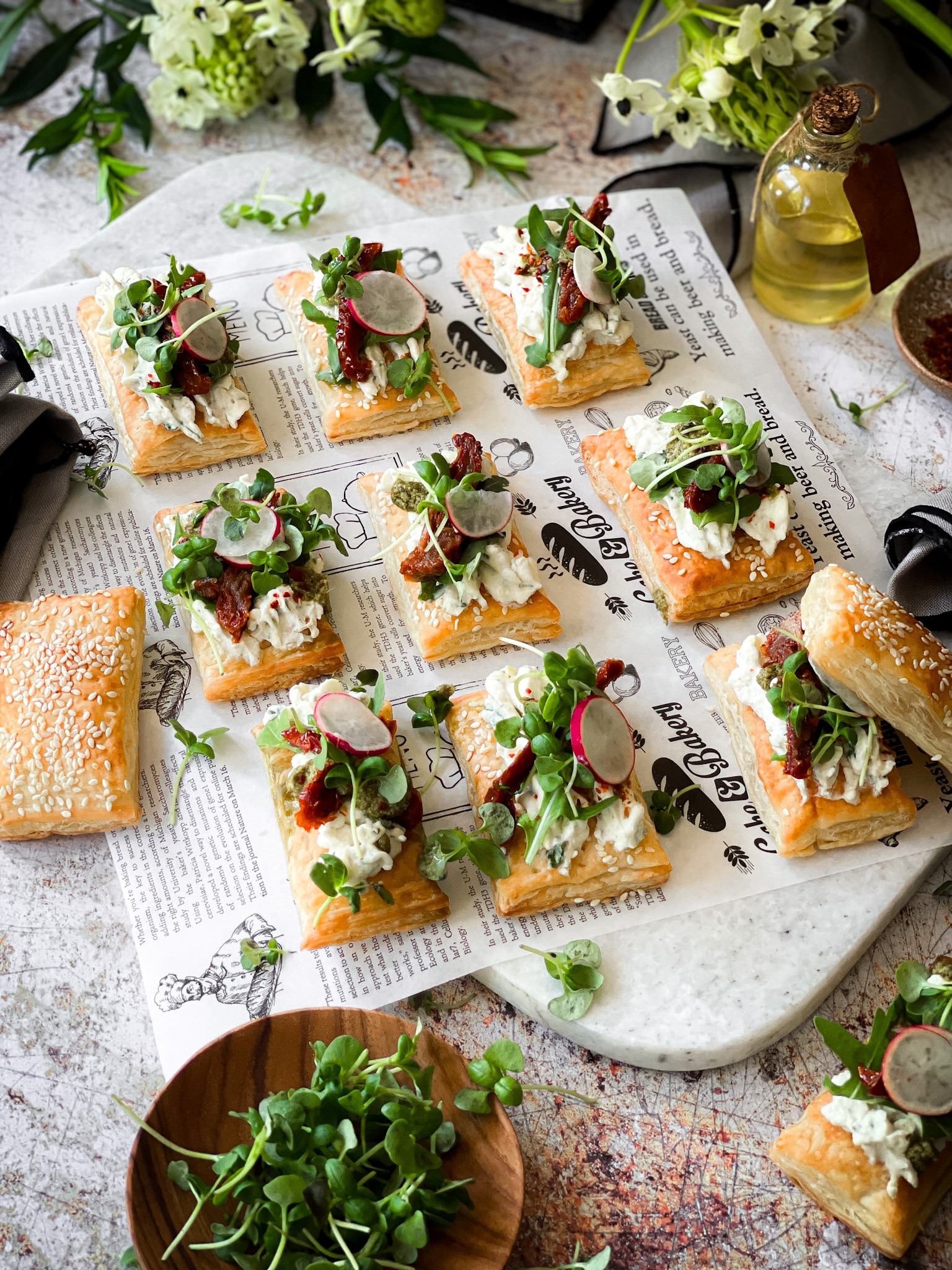 Puff Pastry Tartlets with Ricotta - Poetry of Spices